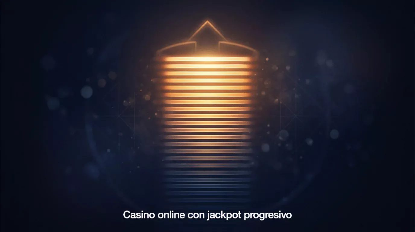 Estela luminosa ascendente con destellos dorados sobre fondo oscuro, símbolo de jackpot progresivo