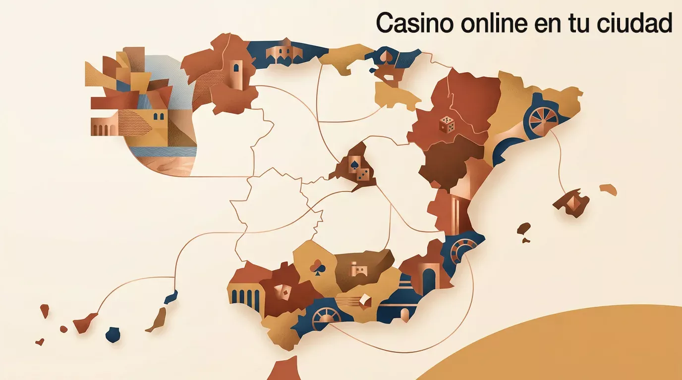 Mapa estilizado con nodos conectados sobre el territorio español, símbolo de red urbana